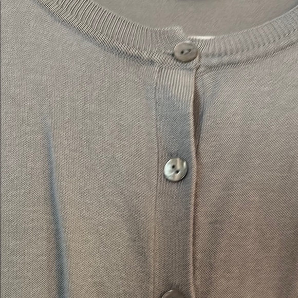 August Silk Gray Button-Up Cardigan Sweater - Picture 2 of 3